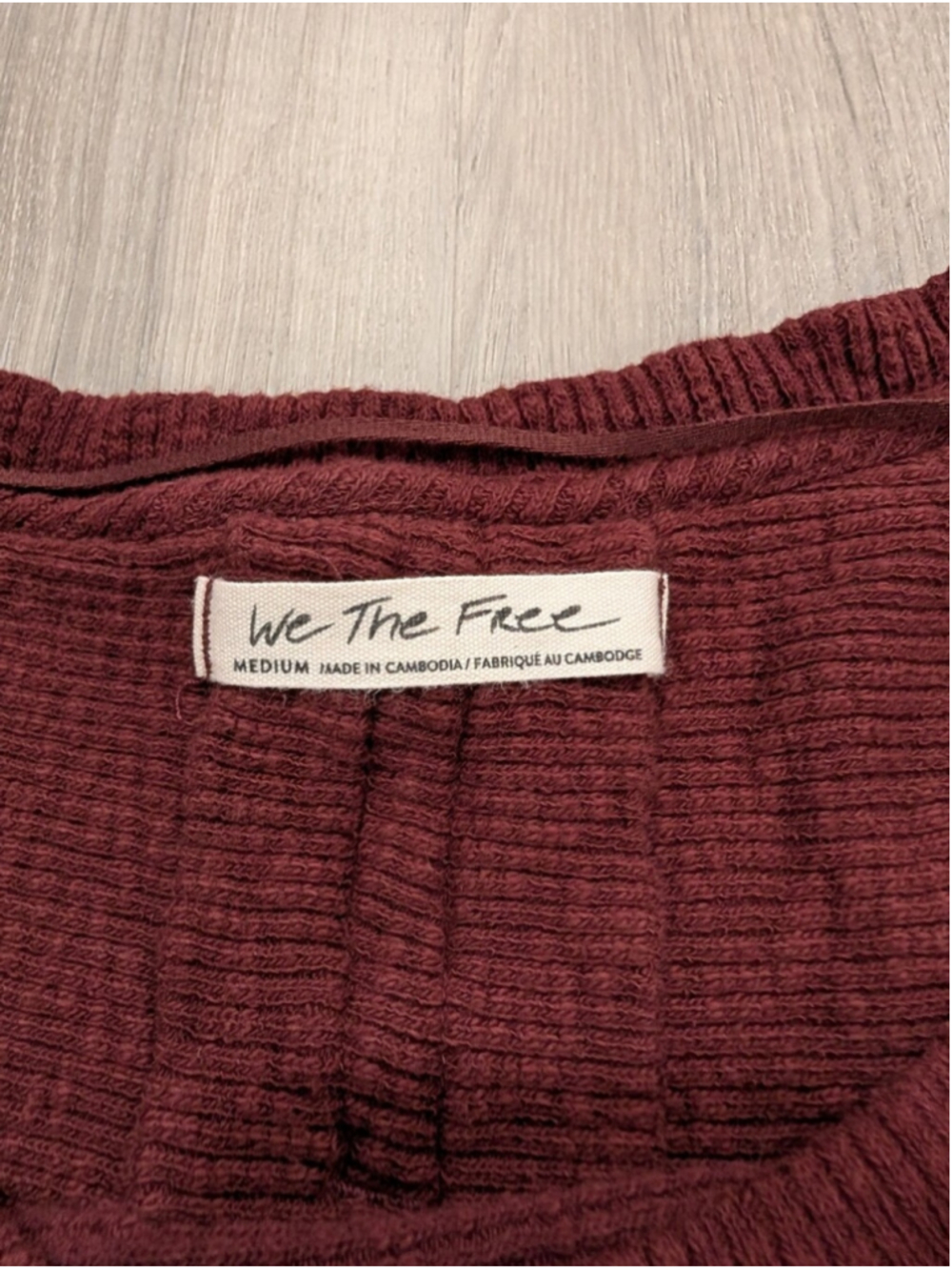 Free People | We The Free OG Long Sleeve Tee In Cherry Cola - Picture 8 of 13